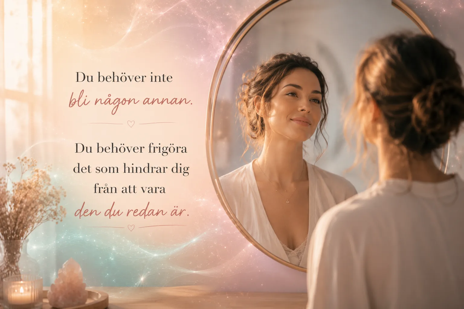 Du behöver inte bli någon annan. Du behöver frigöra det som hindrar dig från att vara den du redan är! - Jessica Norell